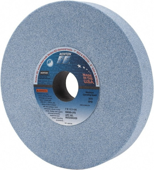 NORTON 66252942429 7" DIAM X 1-1/4" HOLE X 1" THICK, J HARD