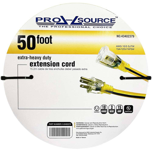 VALUE COLLECTION 68050WSYB 50', 10/3 GAUGE/CONDUCTORS, YELLOW/BLACK