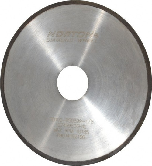 NORTON 69014192166 6" DIAM X 1-1/4" HOLE, 100 GRIT SURFACE 