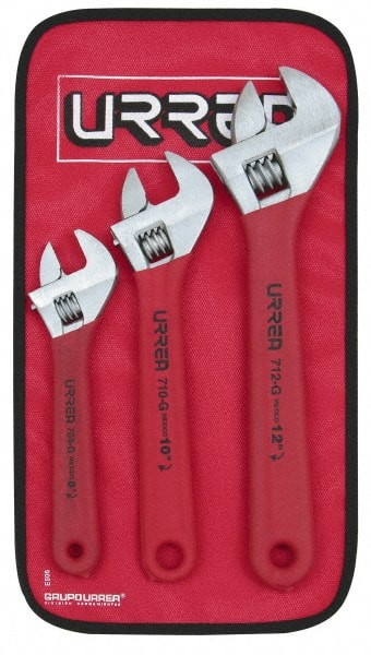 URREA 795G URREA CUSHION GRIP ADJUSTABLE WRENCH SET