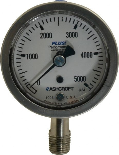 ASHCROFT 83163XLL 2-1/2" DIAL, 1/4 THREAD, 0-5,000 SCALE R