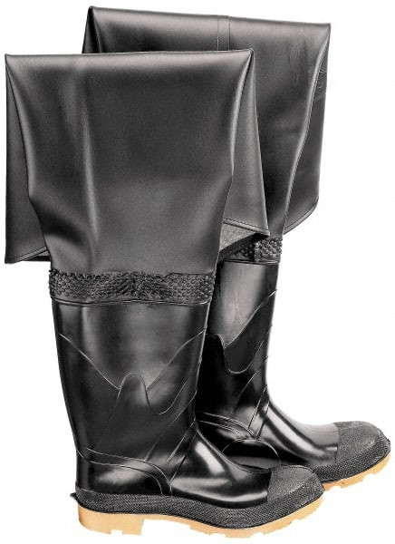 DUNLOP 860560800 ONGUARD MEN'S, 35" HIP WADER BLACK STEEL