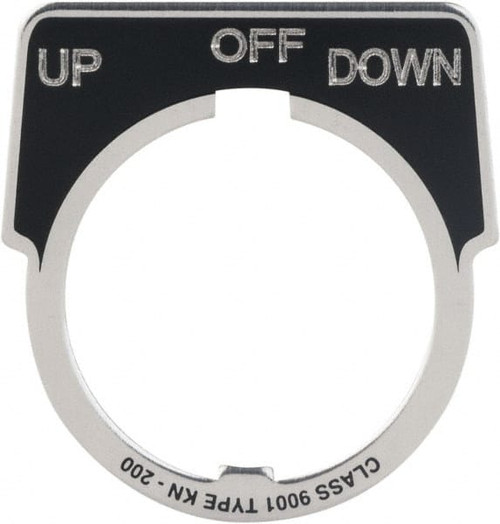 SQUARE D 9001KN264 METAL LEGEND PLATE - UP-OFF-DOWN