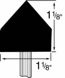 GRIER ABRASIVES A13-GB-509 1-1/8 X 1-1/8" HEAD DIAM X THICKNESS, A1