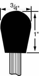 GRIER ABRASIVES A23-R-250 3/4" HEAD DIAM X 1" THICKNESS, A23, INVE