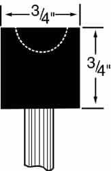 GRIER ABRASIVES A39-R-151 3/4 X 3/4" HEAD DIAM X THICKNESS, A39, C