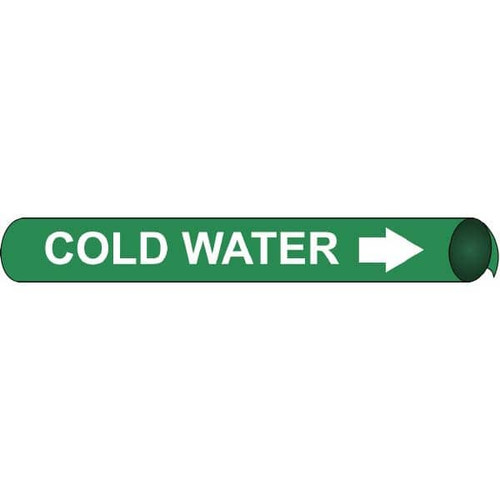 NMC A4019 PIPE MARKER WITH COLD WATER LEGEND AND A