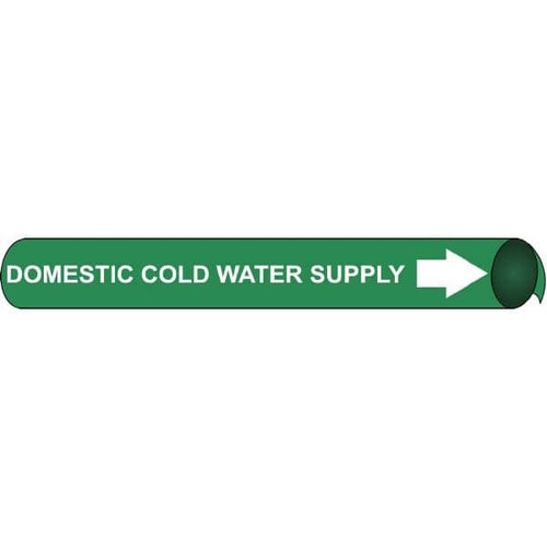 NMC A4036 PIPE MARKER WITH DOMESTIC COLD WATER SUP