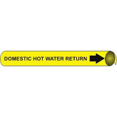NMC A4037 PIPE MARKER WITH DOMESTIC HOT WATER RETU
