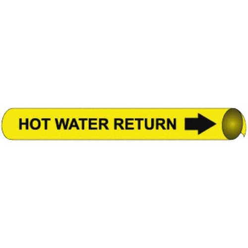NMC A4062 PIPE MARKER WITH HOT WATER RETURN LEGEND