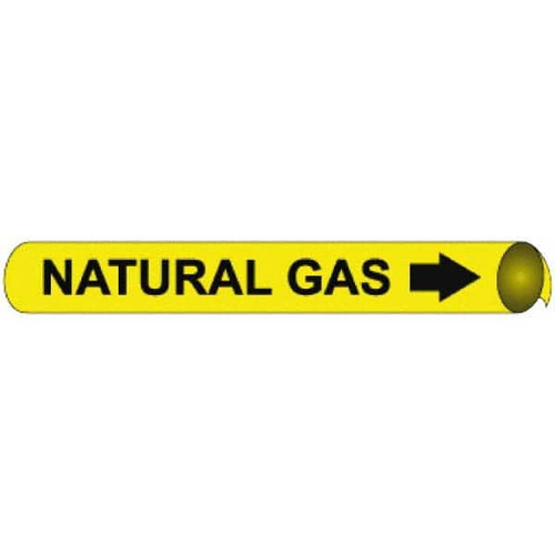 NMC A4073 PIPE MARKER WITH NATURAL GAS LEGEND AND 