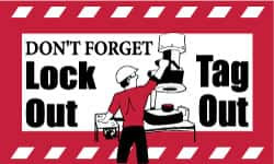 NMC BT521 DON'T FORGET - LOCKOUT TAGOUT, 60 INCH L