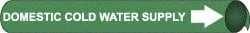 NMC C4036 PIPE MARKER WITH DOMESTIC COLD WATER SUP