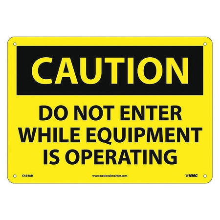 NMC C454AB CAUTION - DO NOT ENTER WHILE EQUIPMENT I