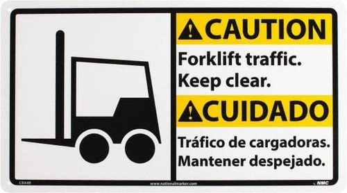 NMC CBA8R "CAUTION - FORKLIFT TRAFFIC - KEEP CLEAR