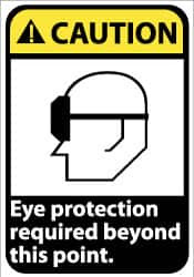 NMC CGA26RB CAUTION - EYE PROTECTION REQUIRED BEYOND