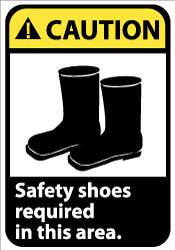 NMC CGA9R CAUTION - SAFETY SHOES REQUIRED IN THIS 