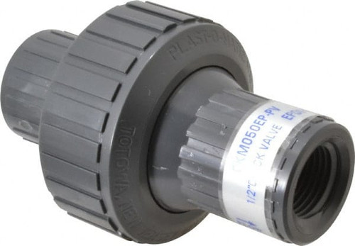 PLAST-O-MATIC CKM050EP-PV 1/2" PVC CHECK VALVE