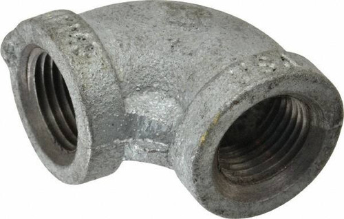 MADE IN USA D.NML 1/2" GALVANIZED MALLEABLE IRON PIPE 90 E
