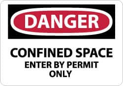 NMC D162A DANGER - CONFINED SPACE - ENTER BY PERMI