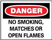 NMC D217PB "DANGER - NO SMOKING, MATCHES OR OPEN FL