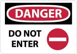 NMC D499PB DANGER - DO NOT ENTER, 10" LONG X 14" WI