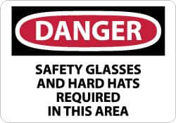 NMC D610PB DANGER - SAFETY GLASSES AND HARD HATS RE