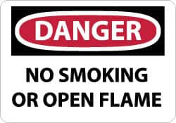 NMC D648AB DANGER - NO SMOKING OR OPEN FLAME, 10" L