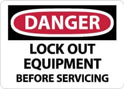 NMC D665RB DANGER - LOCK OUT EQUIPMENT BEFORE SERVI