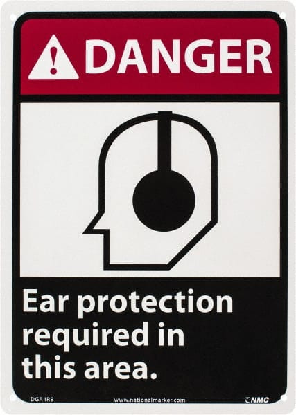 NMC DGA4RB DANGER - EAR PROTECTION REQUIRED IN THIS