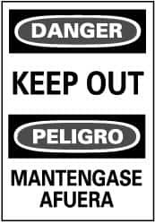 NMC ESD59PC DANGER - KEEP OUT, 20" LONG X 14" WIDE, 