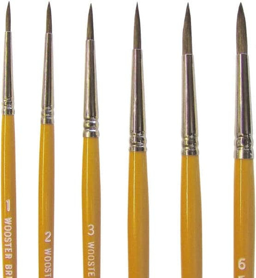 WOOSTER F1628-#3 &NUM;3 CAMEL HAIR ARTIST'S PAINT BRUSH