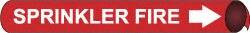 NMC F4095 PIPE MARKER WITH SPRINKLER FIRE LEGEND A