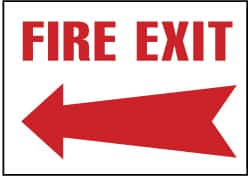NMC FELAAB FIRE EXIT, ALUMINUM FIRE SIGN