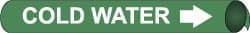 NMC G4019 PIPE MARKER WITH COLD WATER LEGEND AND A