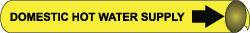 NMC G4038 PIPE MARKER WITH DOMESTIC HOT WATER SUPP