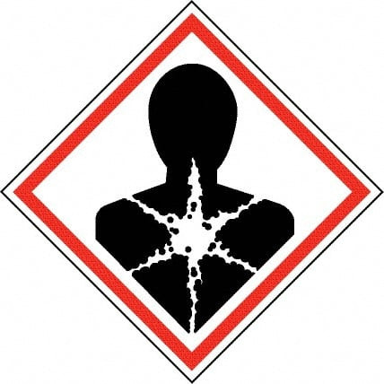NMC GHS2082ALV2 HAZARDOUS MATERIALS LABEL, HEADER: HEALT