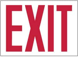 NMC GL12P EXIT, PRESSURE SENSITIVE VINYL EXIT SIGN