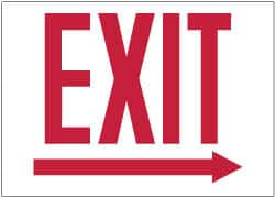 NMC GL17P EXIT, PRESSURE SENSITIVE VINYL EXIT SIGN