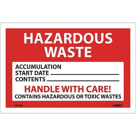 NMC HW20ALV HAZARDOUS MATERIALS LABEL