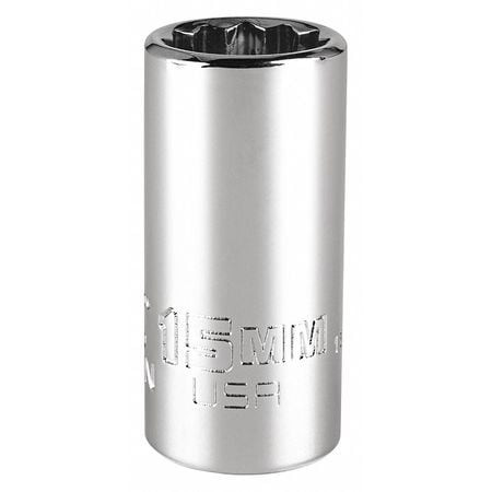 PROTO J5215MN 3/8IN DR INTER SKT 15MM 12 PT