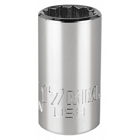 PROTO J5217MN 3/8IN DR INTER SKT 17MM 12 PT