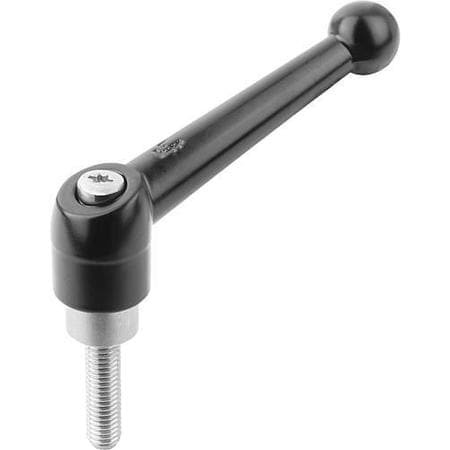 KIPP K0117.1A01X25 ADJUSTABLE HANDLE #10-24 ZINC
