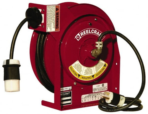 REELCRAFT L 4545 123 3A CORD REEL,45FT,12 AWG,CONNECTOR,120VAC