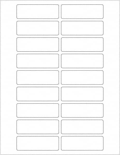 TAPE LOGIC LL116 3 X 1" WHITE RECTANGLE LASER LABELS