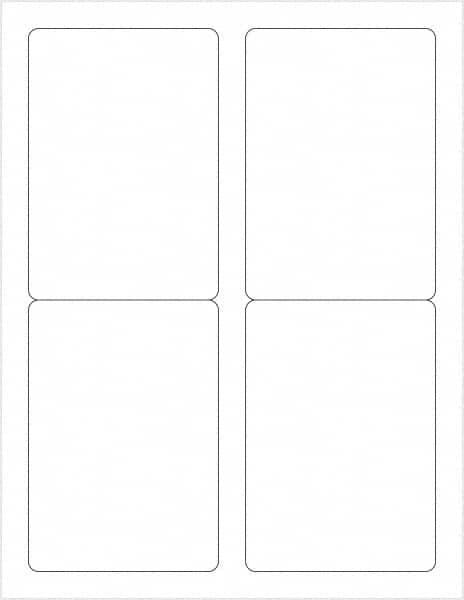 TAPE LOGIC LL209 3 1/2 X 5" GLOSSY WHITE RECTANGLE LASER 