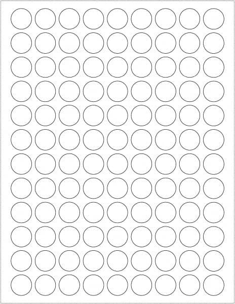 TAPE LOGIC LL294 3/4" WHITE REMOVABLE CIRCLE LASER LABELS