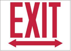 NMC M214PB EXIT, PRESSURE SENSITIVE VINYL EXIT SIGN