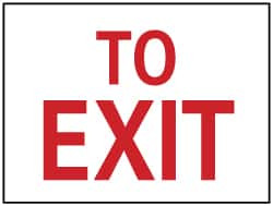 NMC M71RB TO EXIT, PLASTIC EXIT SIGN