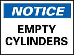NMC N24P NOTICE - EMPTY CYLINDERS, 7" LONG X 10" 
